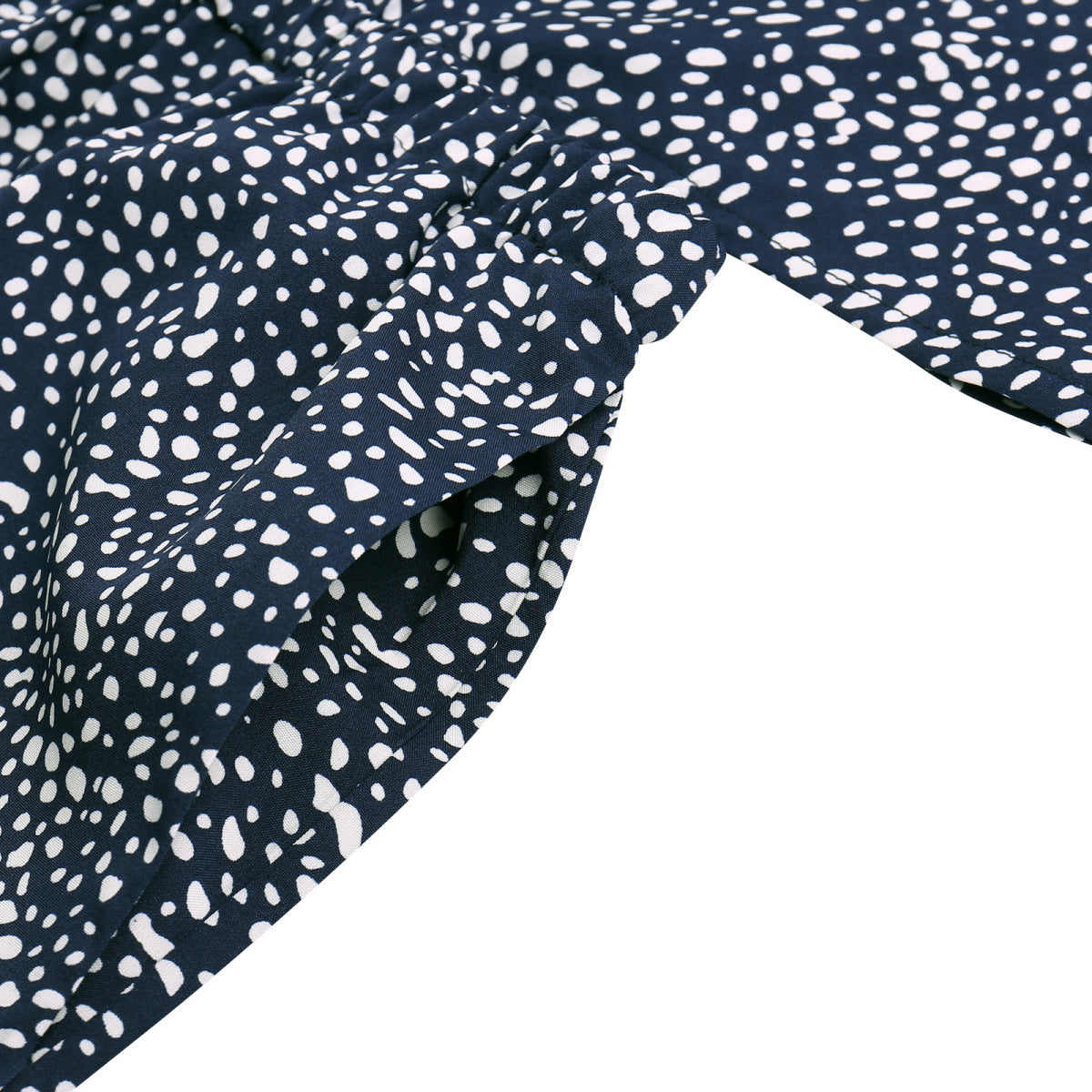 One-Shoulder Flare Sleeve Leopard Jumpsuit