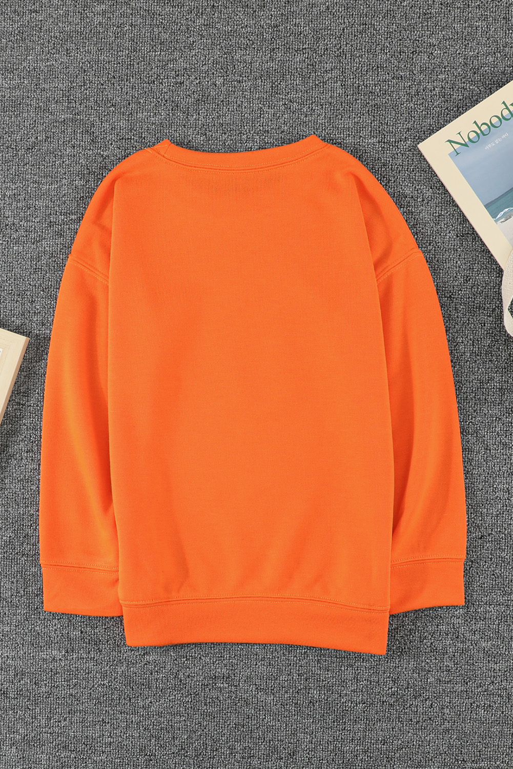 Halloween Pumpkin Print Parent-Child Matching Girls Pullover Sweatshirt